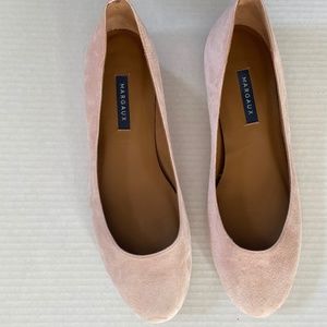 Blush Pink Italian Suede Ballet Flats